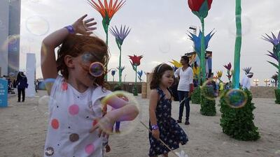 An interactive Happiness zone, designed primarily for children, has an environmental focus, with areas including an art zone where recycled objects are turned into art, and conservation activities and educational workshops take place, in addition to workshops on well being.