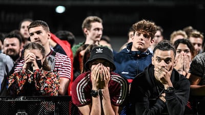 Supporters at the fan zone near Lyon, France. AFP