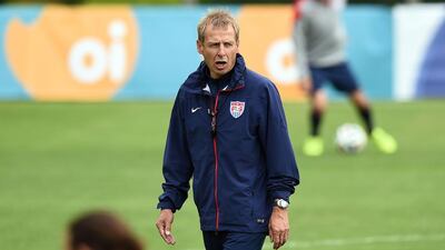 German’s Juergen Klinsmann has included five players who have played in the Bundesliga as well as others from Europe. Jewel Samad / AFP