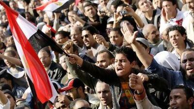 Thousands of demonstrators take part in anti-government protest in Tahrir Square in Cairo as they dug in for their third week of demonstrations.