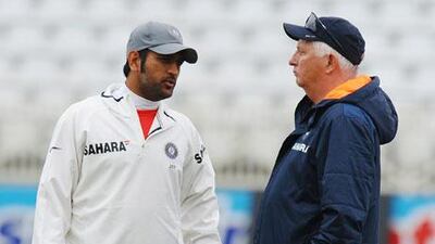 MS Dhoni, left, the India captain, seen here with coach Duncan Fletcher, has played a lot of cricket during a short period of time. That coupled with the burden of leadership is evidently taking its toll, according to our columnist.
