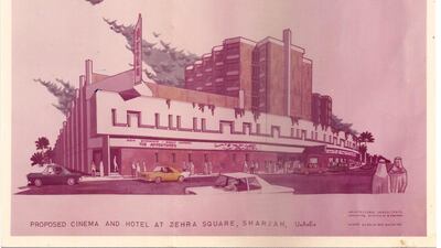 A rendering of Al Zahra hospital – in its original incarnation as a hotel. Its purpose was changed midway through the construction process. 