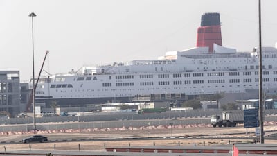 Queen Elizabeth 2 is now permanently moored at Port Rashid. Antonie Robertson / The National