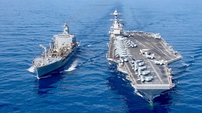 The USS Gerald Ford has been deployed to the Eastern Mediterranean. AP