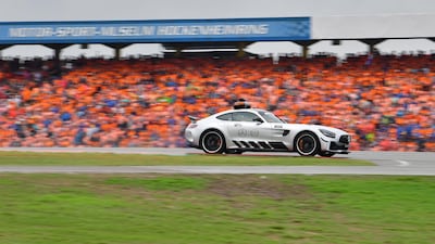 The safety car made four visits to the track in Hockenheim. AFP