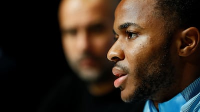 Raheem Sterling is grateful to Pep Guardiola for helping raise his game at Manchester City. Jason Cairnduff / Reuters