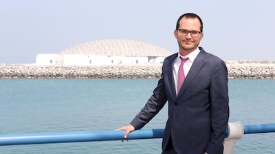 Manuel Rabaté, director of Louvre Abu Dhabi at the TDIC site office on Saadiyat Island in Abu Dhabi. Pawan Singh / The National