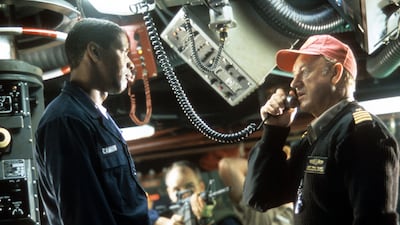 Gene Hackman and Denzel Washington star in the 1995 thriller Crimson Tide. Getty Images