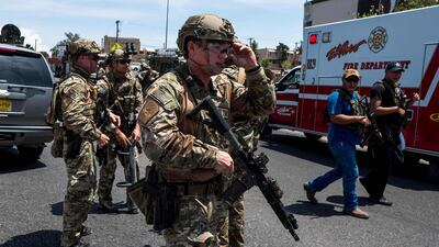 Law enforcement agencies respond to an active shooter at a Walmart near Cielo Vista Mall in El Paso, Texas. AFP