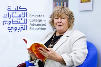 Prof Kay Gallagher, of the Emirates College for Advanced Education, has edited a book exploring the changing nature of the English language in the Gulf. Victor Besa / The National