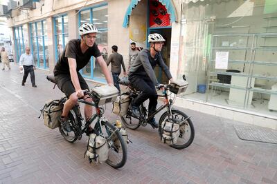 Dominik Fischer and Simon Helmecke have visited more than 40 countries during a global trek which started back in April, 2016. Pawan Singh / The National