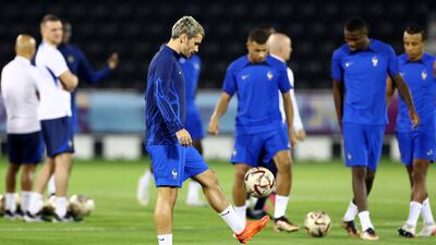 France's Antoine Griezmann during training. Reuters