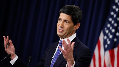US Federal Reserve chairman Kevin Warsh speaks after a two-day meeting of the Federal Open Market Committee in Washington. Reuters