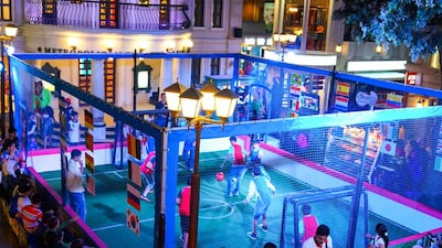 A match underway at the KidZania Cup 2014