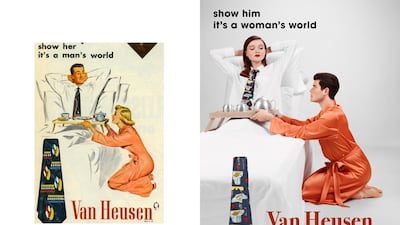 ‘Why is it shocking for a man and not shocking for a woman to be in that position?’ Rezkallah asks critics of his work who claim it is 'reverse sexism'. Photography Eli Rezkallah, produced by Plastik Studios 2018