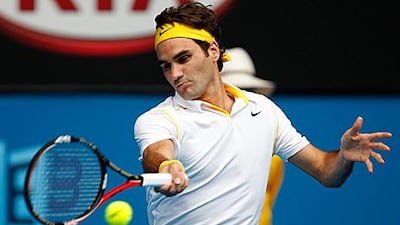 Roger Federer wasted no time in advancing to the second round of the Australian Open.