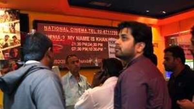 Filmgoers wait to buy tickets at Abu Dhabi's National Cinema.