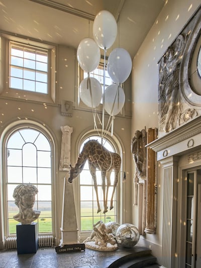 Flying Giraffe at Aynhoe Park. Courtesy Dreweatts