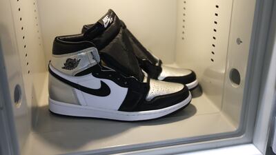 The shoe installation from Nike at the NBA District