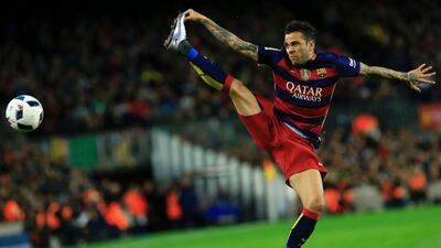 Dani Alves is unhappy about the way the media covers the Primera Liga. Pau Barrena / AFP