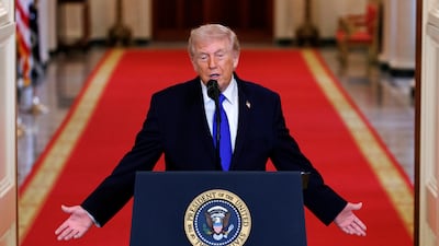 US President Donald Trump rebuked reports stating he had been warned of risks of Iran strike. EPA