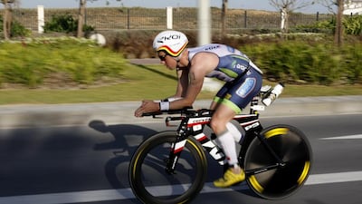 Fredrick Van Lierde of Belgium says that as thrilling as it was to win the Abu Dhabi International Triathlon back on March 2, 2013, winning the Hawaiian Ironman World Championships has given him even more motivation to succeed. Christopher Pike / The National