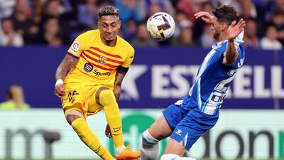 Raphinha – 7. Barca’s second top scorer, his fantastic ball with his weaker foot to set up Lewandowski for the third as Barcelona demolished their city rivals. AFP