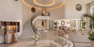 The grand reception room of Villa Zelda. Photo: Caudwell