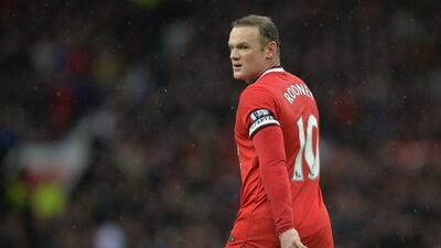 Manchester United's Wayne Rooney reacts during his side's win in the Manchester derby over City on Sunday. Peter Powell / EPA / April 12, 2015