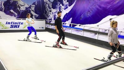 Guests try out Infinite Ski in Dubai's Al Quoz. Instagram / Infinite Ski