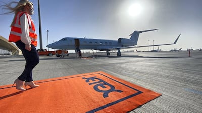Jetex's Iftar in the Sky offering where guests can enjoy iftar while cruising at altitude. Antonie Robertson/The National