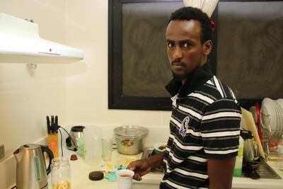 Khadar Hrisi, a Somali refugee on Nauru who says his wife has become suicidal. AFP