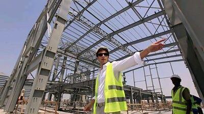 Ludovic de Gromard, the deputy project manager of Saverglass, says the target is to make 350 tonnes of glass bottles a day. Satish Kumar / The National