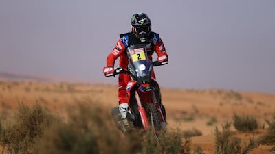 Ricky Brabec in action during the 2022 Dakar Rally, where he went on to place seventh. Reuters