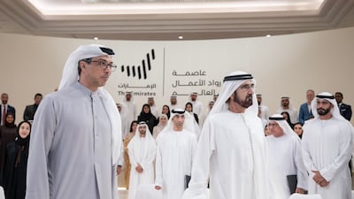 Sheikh Mohammed bin Rashid and Sheikh Mansour bin Zayed launch a national campaign aimed at making the UAE a global hub of entrepreneurship. Photo: Wam