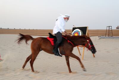 Al Dharif attributes a renewed interest in mounted archery to the popularity of historical Turkish dramas. Pawan Singh / The National