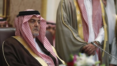 Saudi Arabia's foreign minister Prince Saud Al Faisal attends a Gulf Cooperation Council meeting in Riyadh on March 12, 2015. Faisal AlNasser/Reuters