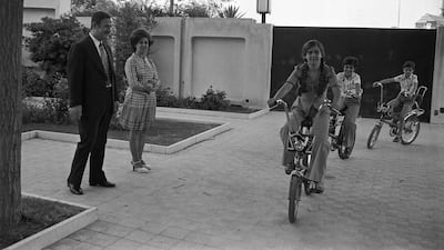 Hafez Al Assad with his family at their residence in Damascus, June 4, 1974. His son Bashar would succeed him as Syrian president in 2000