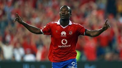 John Antwi of Al Ahly celebrates scoring against AS Roma in a friendly in Al Ain in May. Nezar Balout / AFP / May 20, 2016