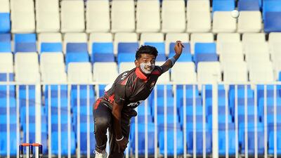Karthik Meiyappan. Another of the young new recruits for the senior national team during a troubled recent past. The leg-spinner has control and maturity that belies the fact he is a mere 19-year-old university student. Satish Kumar for The National