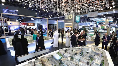 A scale model of the Expo Dubai 2020 project during Cityscape Global. Francois Nel / Getty Images