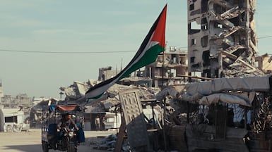 The video, directed by Lina Makoul, shows both destruction and tender family moments in Gaza and Jerusalem. Photo: Together For Palestine