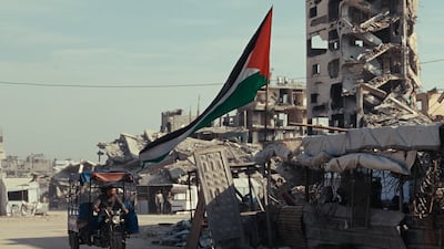 The video, directed by Lina Makoul, shows both destruction and tender family moments in Gaza and Jerusalem. Photo: Together For Palestine