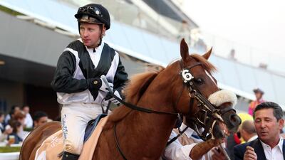 Tadhg O' Shea is the first choice jockey for the powerful Al Asayl stables. Jeffrey E Biteng / The National