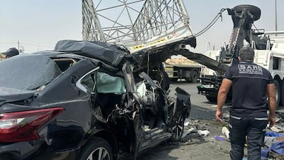 Police say Monday's fatal crash occurred on the Dubai Club Bridge near Sharjah. Photo: Dubai Police