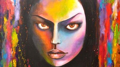 Artist Manisha Andrade who has a specialty in painting depictions of the Emirati life style and highlighting the various elements of culture in her works.