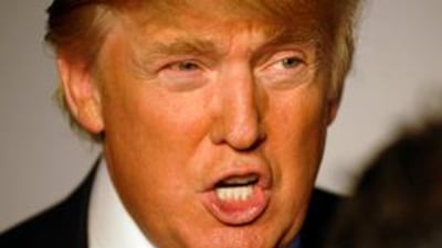 Donald J Trump launches the new Trump international Hotel and Tower on the man made island Palm Jumeirah in Dubai at a party at Seagram's Plaza in New York City on June 6 2008. On Friday, Donald Trump was sued by buyers who lost millions of dollars in deposits on a failed hotel-condo in the Mexican border city of Tijuana.