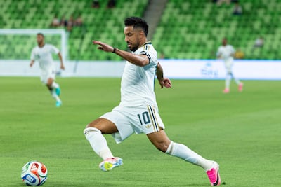 Salem Al-Dawsari of Saudi Arabi controls the ball in the second half during the international friendly match between Saudi Arabia and Puerto Rico at Q2 Stadium on June 5, 2026 in Austin, Texas. Getty Images / AFP