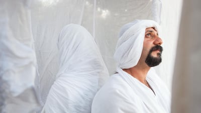 Portrait of Muheeb Wissam Wishah, 37, a Mandaean native from the southeastern Governorate of Maysan, Iraq. Sebastian Castelier for The National