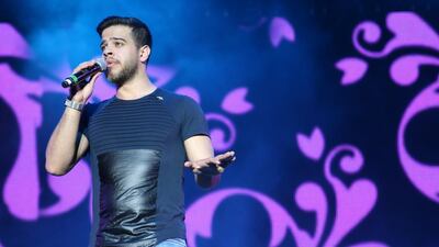Adham Nabulsi, whose fame has exploded since his X-Factor audition, performs for a receptive crowd at Beats on the Beach. Navin Khianey for The National
